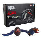Игрушка на ИК-управлении 1Toy Robopets Королевская кобра, синяя