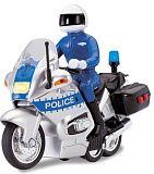 Полицейский мотоцикл Dickie, фрикционный, свет, звук, 15 см