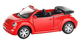 Модель машины Kinsmart Volkswagen New Beetle Convertible 2003 года, инерционная, 1/32