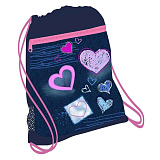 Мешок-рюкзак для обуви Belmil Purple Love, с вент. сеткой и объем. карм. на молн., 35х43 см