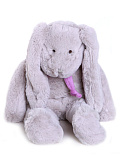Мягкая игрушка Lapkin Заяц, 40 см, серый/фиолетовый