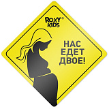 Наклейка для авто Roxy-Kids Беременная за рулем, жёлтая, дизайн 1, винил, 19*19 см
