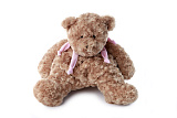 Мягкая игрушка Lapkin Медведь, 50 см, с шарфом светло-коричневый
