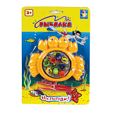 1toy "Ну Погоди" Игра рыбалка механическая, 8 рыбок