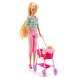 Кукла Defa Lucy с ребенком и аксессуарами, в коляске, в коробке, 29 см