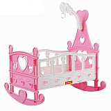 Кроватка-качалка сборная для кукол Полесье, №3, розовая