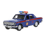 Модель машины Технопарк ГАЗ-2401 Волга Милиция, синяя, инерционная