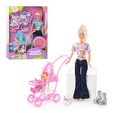 Кукла Defa Lucy с ребенком, в коляске и с аксессуарами, в коробке, 29 см