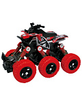 Квадроцикл Funky Toys Die-cast, инерционный механизм, рессоры, 6*6, красный