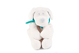 Мягкая игрушка Lapkin Собака, 45 см, белый/бирюзовый