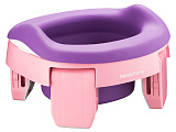 Дорожный горшок Roxy-Kids HandyPotty, розовый, с вкладкой для горшка