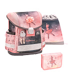Набор Belmil Ранец Classy Ballerina Black Pink Set, пенал c 2 планками, сумка для обуви