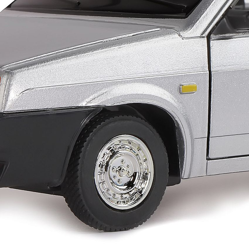 Машинка Автопанорама ВАЗ 21099, 1/22, серебристая, инерционная - фото N8