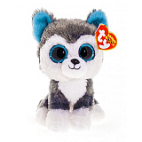Мягкая игрушка TY Собачка Слаш, серая, 15 см