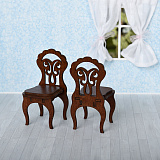 Набор ЯиГрушка с 2-мя стульями, коричневый