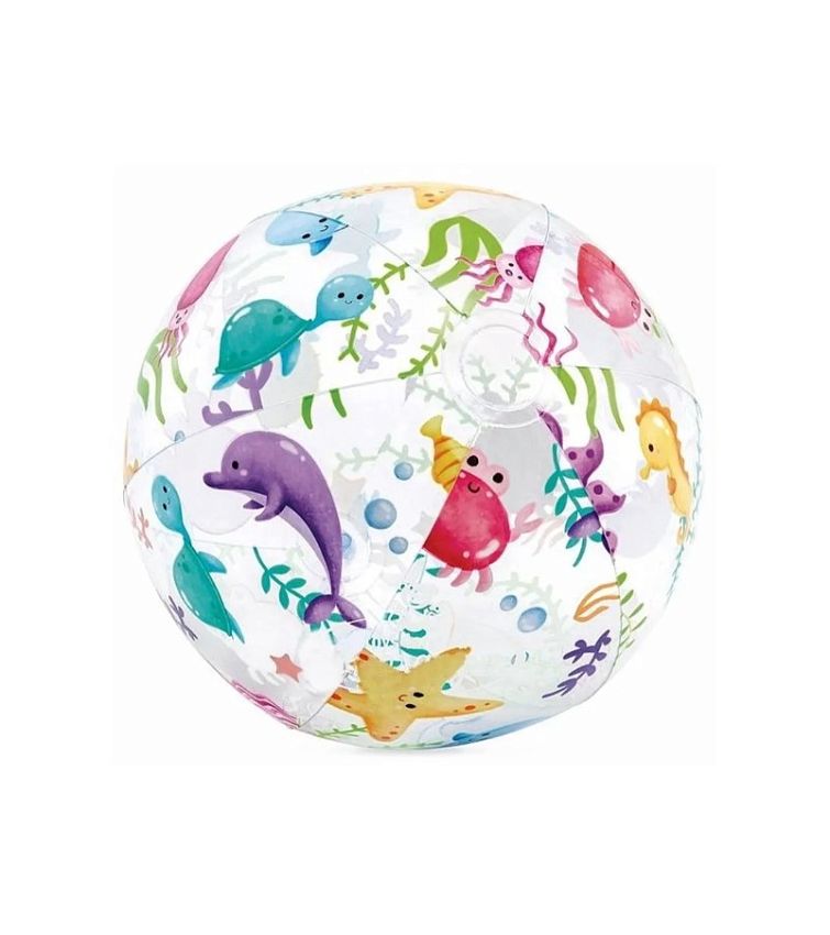 Надувной мяч Intex Lively Print Balls, Морские обитатели, 51 см. - фото
