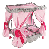 Кровать Mary Poppins Корона, для кукол, с балдахином, 47х31х53 см