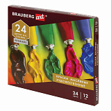 Краски масляные художественные Brauberg Art Premiere, 24 цв. по 12 мл, в тубах