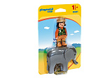 Конструктор Playmobil 1.2.3 Смотритель зоопарка со слоном