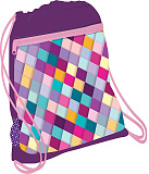 Мешок-рюкзак для обуви Belmil Purple Game, с вент. сеткой и объем. карм. на молн., 35х43 см