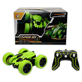 1toy Драйв, трюковая машина-перевёртыш на р/у, 2,4GHz, масштаб 1:28, 3 цвета, скорость до 12км/ч, c АКБ, зеленый