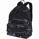 Рюкзак Brauberg Сити-Формат Black marble, универсальный, черный, 20L, 41х32х14 см