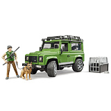 Внедорожник Bruder Land Rover Defender, с фигурками лесника и собаки