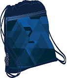 Мешок-рюкзак для обуви Belmil Simply Blue, с вент. сеткой и объем. карм. на молн., 35х43 см