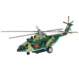 Модель Технопарк Военно-транспортный вертолет в камуфляже, инерционная