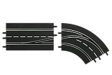 Набор Carrera RC Правый поворот со сменой полосы движения с внешней на внутреннюю