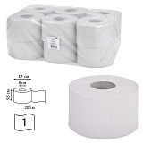 Бумага туалетная Vita Эконом T2, 200 м, 1-слойная, серая, 12 рулонов