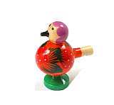 Игрушка РНИ Свистулька Птичка, деревянная, крашеная, в ассортименте