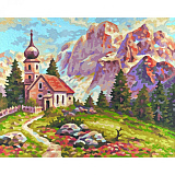 Картина по номерам Schipper Церковь в Доломитах, 24х30 см
