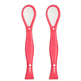 Ложечка Happy Baby Flexible Spoons для кормления, 2 шт., Red
