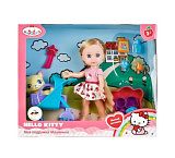 Кукла Карапуз Hello Kitty Машенька, 15 см, с питомцем в коляске