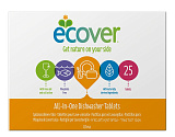 Таблетки Ecover для посудомоечной машины, 3 в 1, 500 г