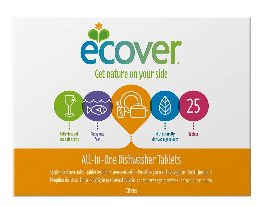 Таблетки Ecover для посудомоечной машины, 3 в 1, 500 г - фото