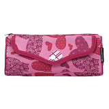 Пенал-косметичка Brauberg Каприз, полиэстер, розовый, 21х5х8 см