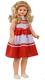 Кукла Снежана в красно-белом платье, 83 см