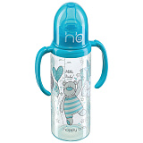 Бутылочка Happy Baby с ручками с силик. соской, 250 мл, голубой