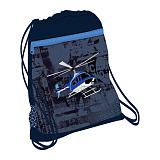 Мешок-рюкзак для обуви Belmil Helicopter, с вент. сеткой и объем. карм. на молн., 35х43 см