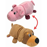 Плюшевая игрушка 1Toy Вывернушка 2в1 Собака-Свинья, 20 см