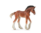 Фигурка Collecta Лошадь. Жеребёнок Клейдесдальский лошади, гнедой, M