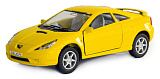 Модель машины Kinsmart Toyota Celica, желтая, инерционная, 1/34
