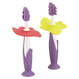 Набор Roxy-Kids:  Зубная щетка + массажер + ограничитель, фиолетовый