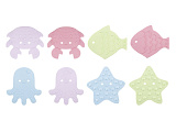 Антискользящие мини-коврики Roxy-Kids Sea Animals, Soft Colours, для ванны, 8 шт., в ассорт.