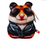 Подарочная игрушка Fancy Хомяк в кожаной куртке, 21 см