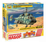 Сборная модель Звезда Российский вертолет огневой поддержки морской пехоты Ка-29, 1/72, подарочный набор