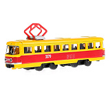 Трамвай Технопарк жёлто-красный, инерционный, 16.5 см