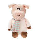 Мягкая игрушка Fluffy Family Свинтус, с шарфом, 24 см